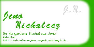 jeno michalecz business card